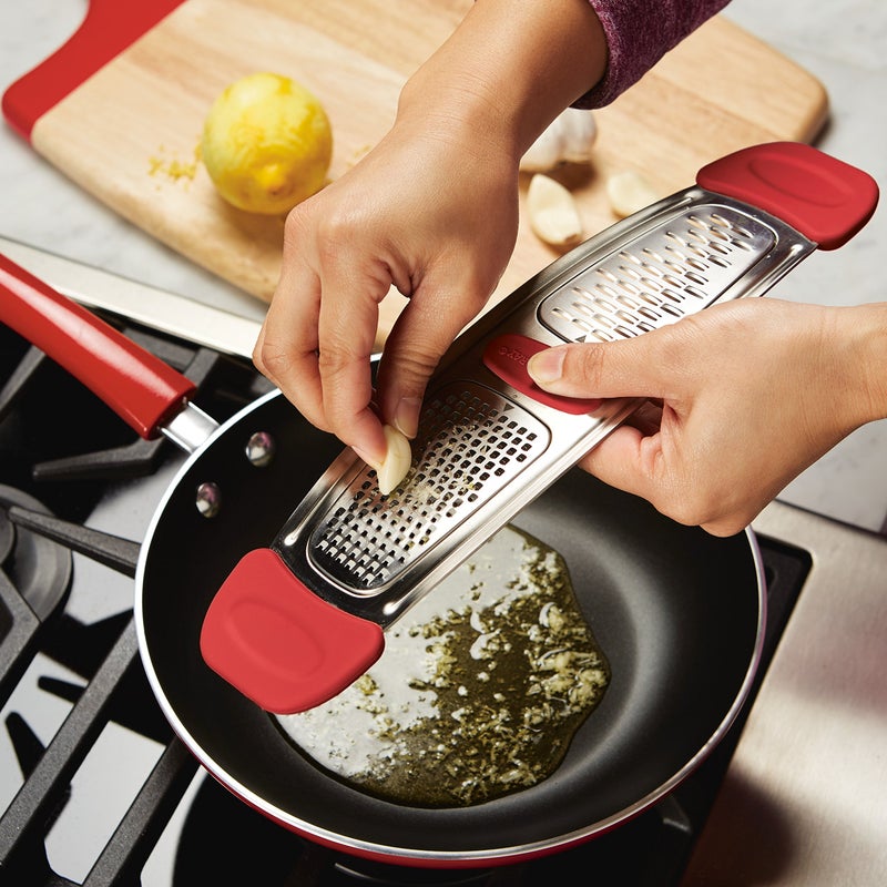 Rachael Ray Multi Stainless Steel Grater, Red Small - Image 2